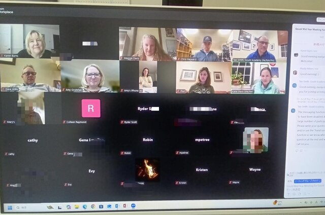 オンライン保護者会の様子