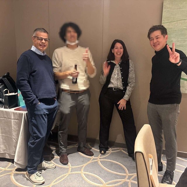 日本で再会したMr.Strickey＆奥様と一緒に
